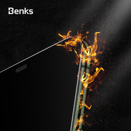 벤크스 아이폰11 프로 맥스 라운드 풀커버 강화유리 액정보호 필름 OKR